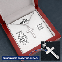 Load image into Gallery viewer, To My Husband - Our home ain&#39;t no castle - Personalized Cross - JustFamilyThings
