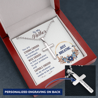 Load image into Gallery viewer, To my Mother - Just breathe - Personalized Cross - JustFamilyThings
