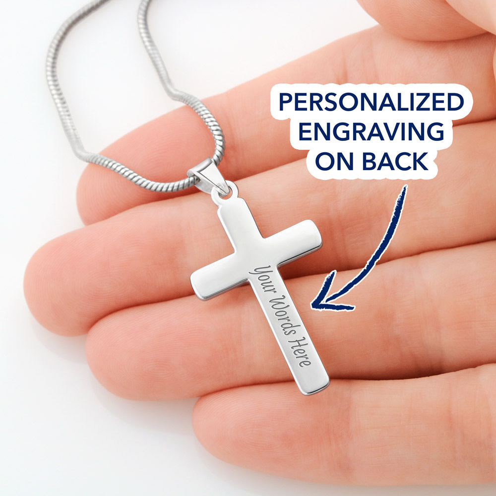 Remembrance Cross Necklace - Memories Never Fade - Personalized Cross - JustFamilyThings