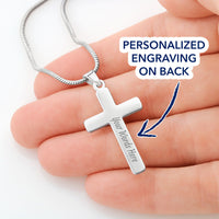 Load image into Gallery viewer, Remembrance Cross Necklace - Memories Never Fade - Personalized Cross - JustFamilyThings
