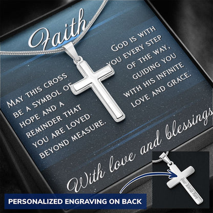 Faith - Symbol Of Hope - Personalized Cross Necklace