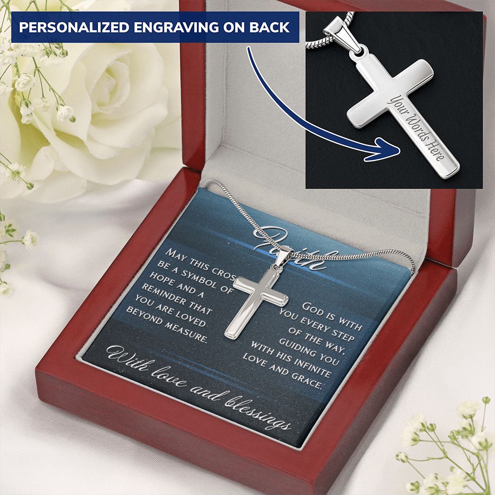 Faith - Symbol Of Hope - Personalized Cross Necklace