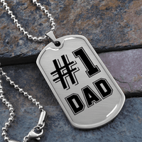 Load image into Gallery viewer, #1 Dad - Dog Tag - JustFamilyThings
