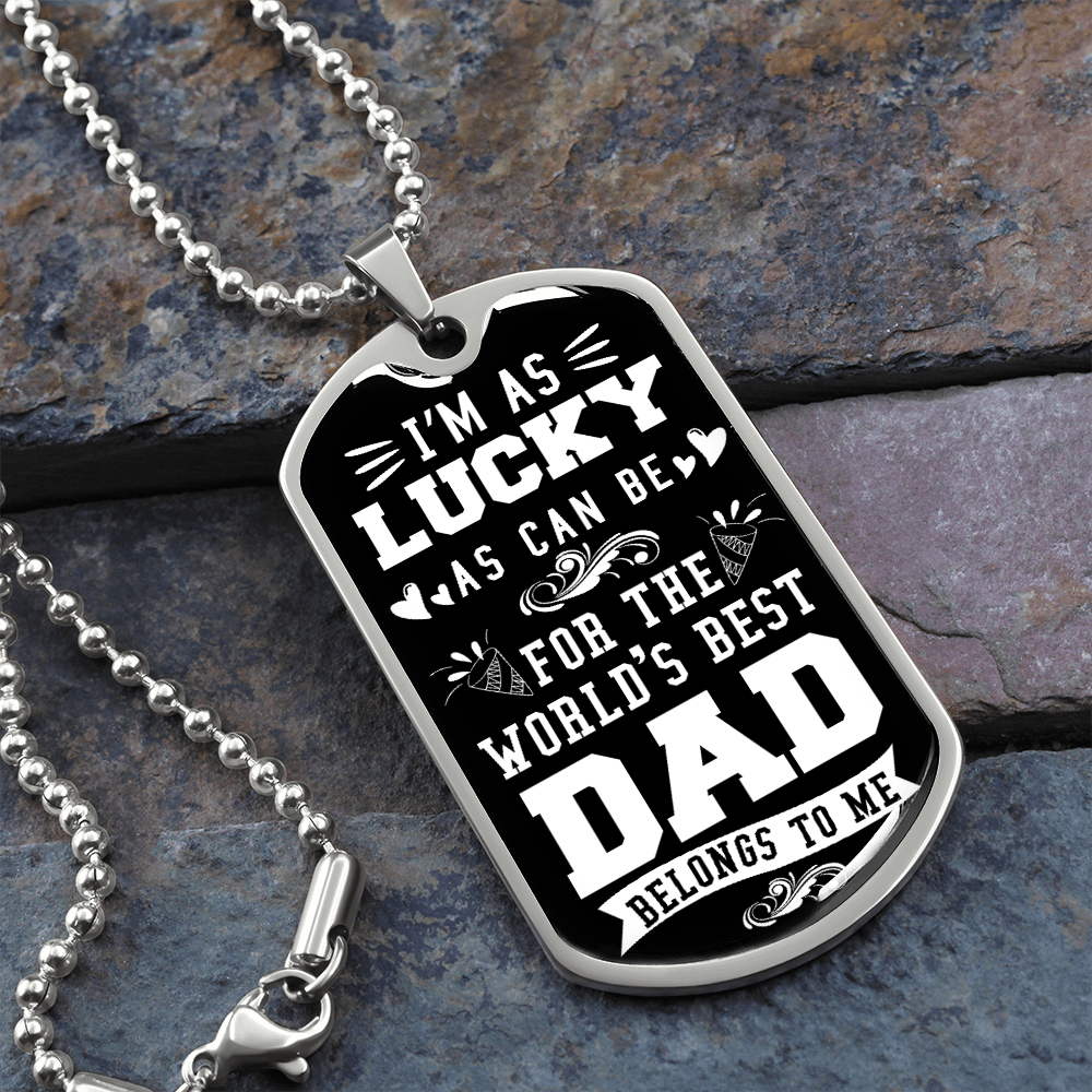 World's best Dad - Dog Tag - JustFamilyThings