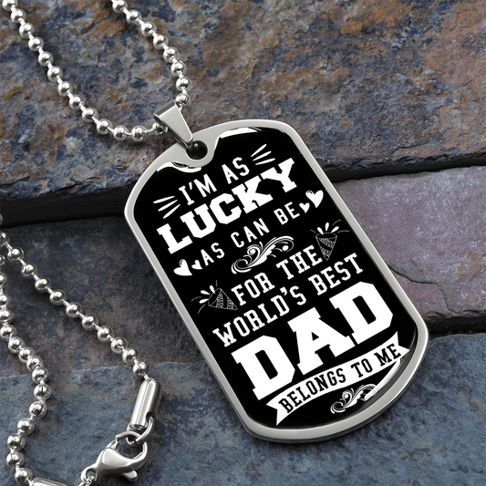 World's best Dad - Dog Tag - JustFamilyThings