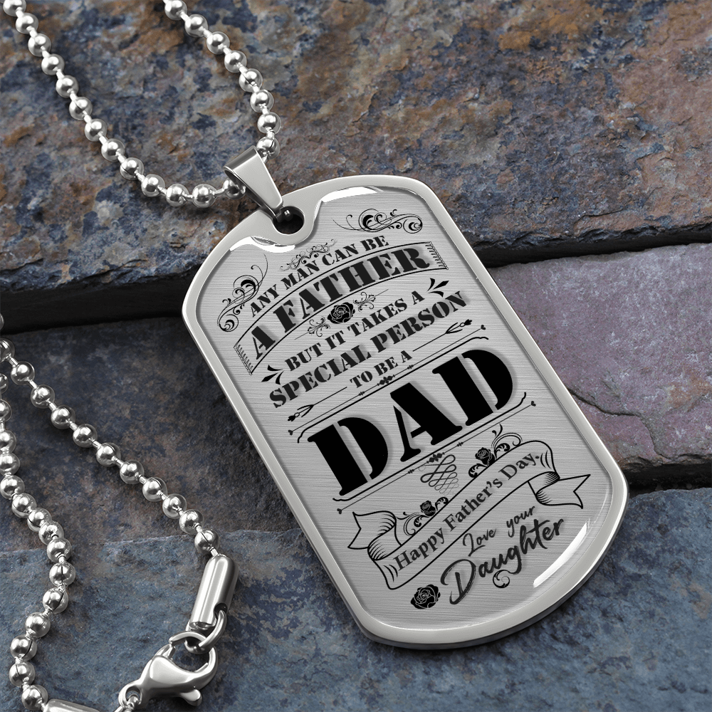 Happy Father's Day - Dog Tag - JustFamilyThings