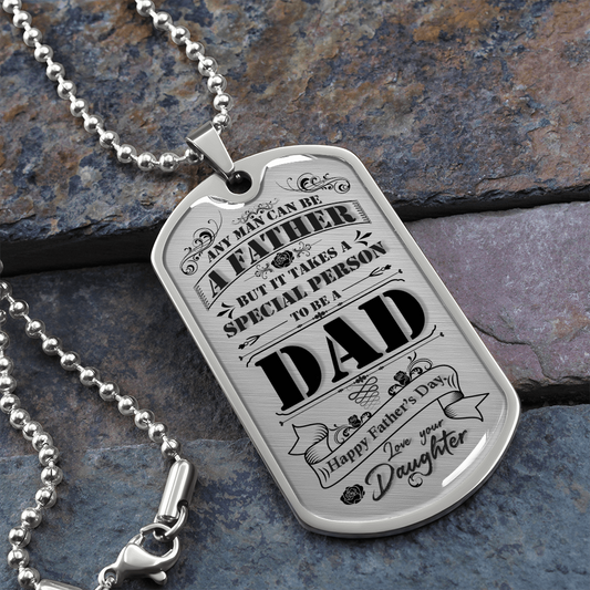 Happy Father's Day - Dog Tag - JustFamilyThings