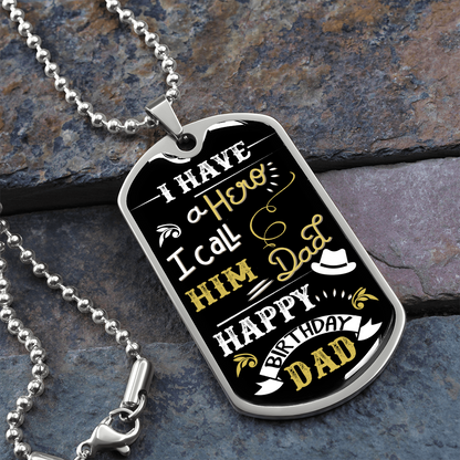 Birthday Gift for Father - Dog Tag - JustFamilyThings