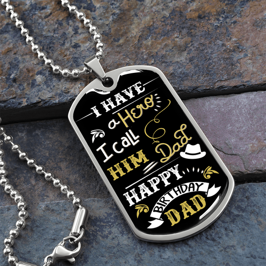 Birthday Gift for Father - Dog Tag - JustFamilyThings