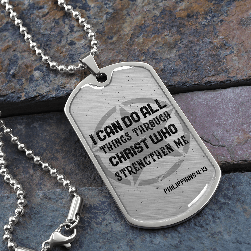 I can do all things through Christ - Dog Tag - JustFamilyThings