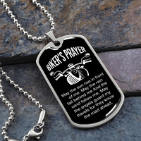 Load image into Gallery viewer, Biker&#39;s Prayer - Dog Tag - JustFamilyThings
