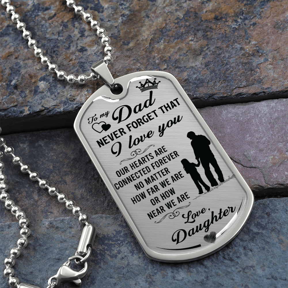 Father-Daughter - Dog Tag - JustFamilyThings