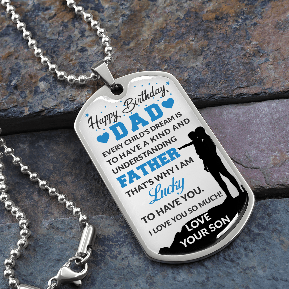 Son to Dad - Dog Tag - JustFamilyThings