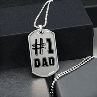 Load image into Gallery viewer, #1 Dad - Dog Tag - JustFamilyThings
