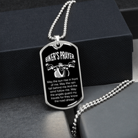 Load image into Gallery viewer, Biker&#39;s Prayer - Dog Tag - JustFamilyThings
