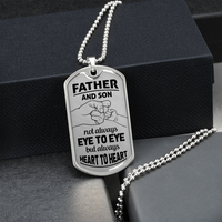 Load image into Gallery viewer, Father and son not always eye to eye - Dog Tag - JustFamilyThings
