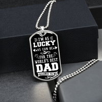 Load image into Gallery viewer, World&#39;s best Dad - Dog Tag - JustFamilyThings
