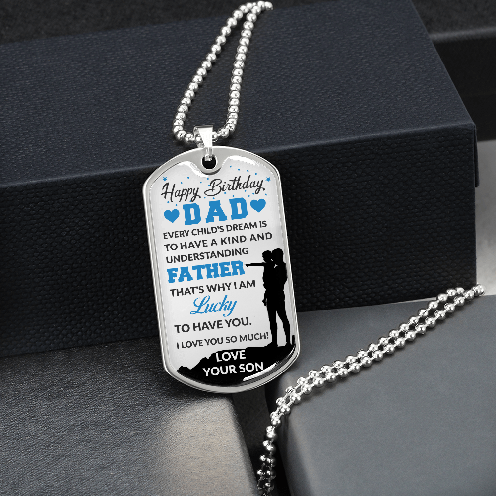 Son to Dad - Dog Tag - JustFamilyThings