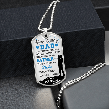 Son to Dad - Dog Tag - JustFamilyThings