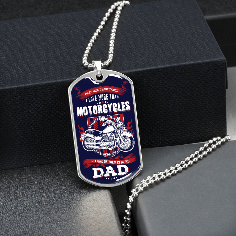 Motorcycles-DAD - Dog Tag - JustFamilyThings