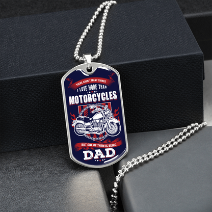 Motorcycles-DAD - Dog Tag - JustFamilyThings