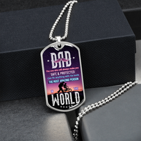 Load image into Gallery viewer, DAD the most amazing person - Dog Tag - JustFamilyThings
