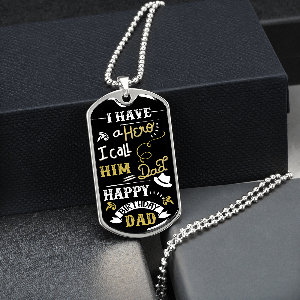 Birthday Gift for Father - Dog Tag - JustFamilyThings