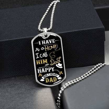 Birthday Gift for Father - Dog Tag - JustFamilyThings
