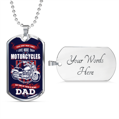 Motorcycles-DAD - Dog Tag - JustFamilyThings