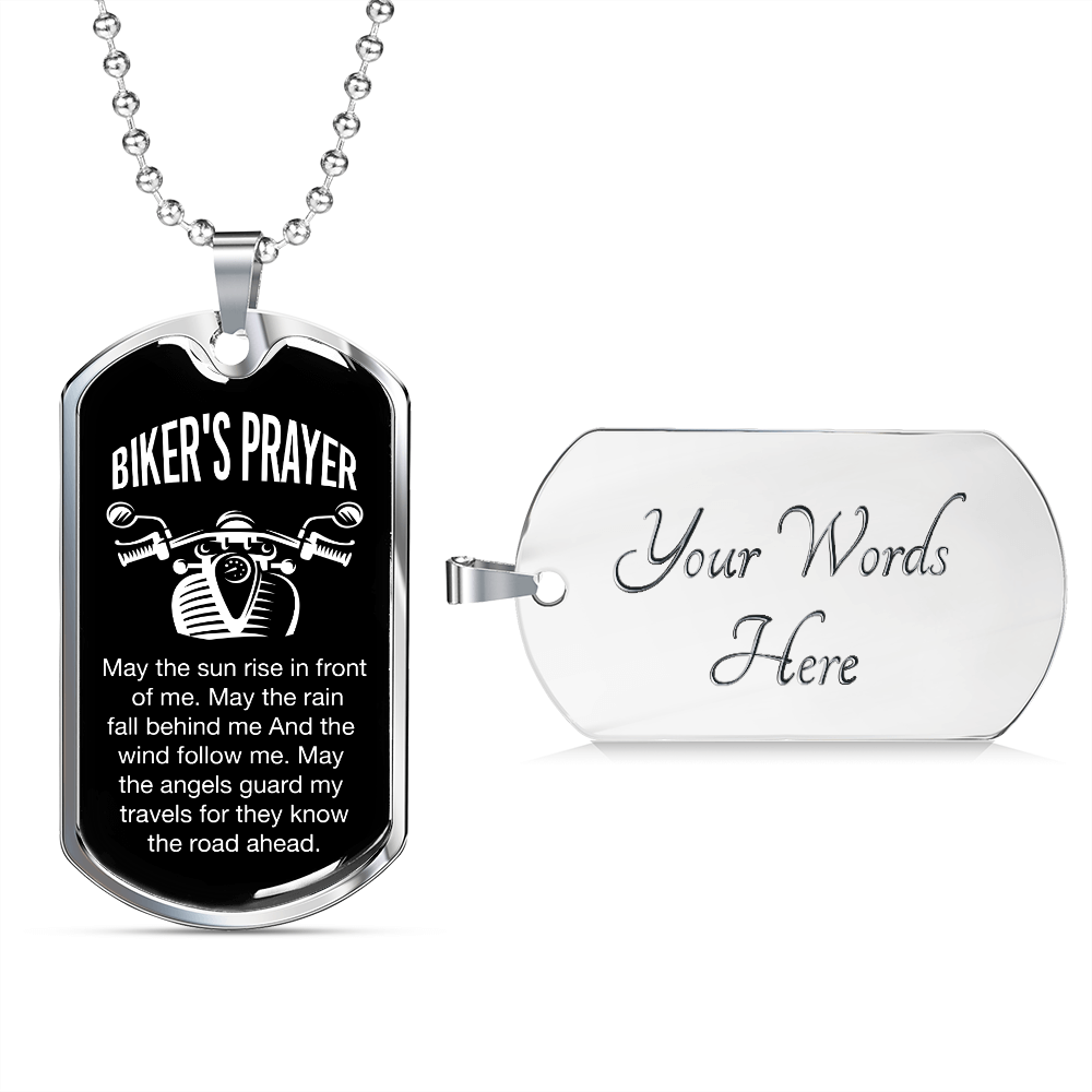 Biker's Prayer - Dog Tag - JustFamilyThings