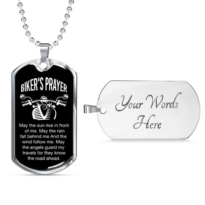 Biker's Prayer - Dog Tag - JustFamilyThings