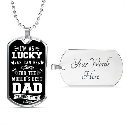 World's best Dad - Dog Tag - JustFamilyThings
