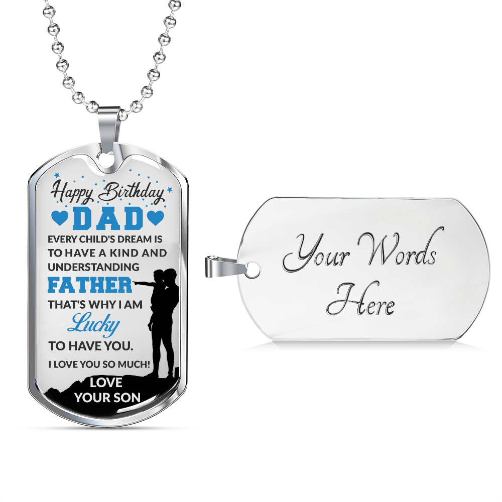 Son to Dad - Dog Tag - JustFamilyThings