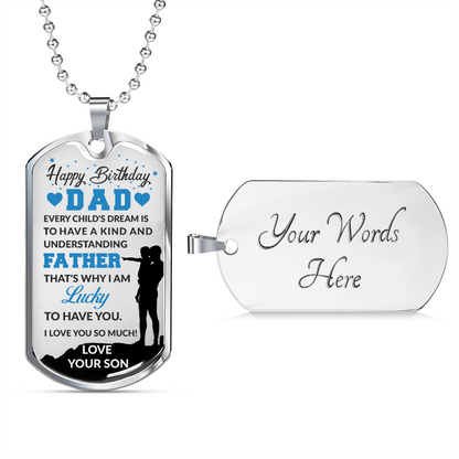Son to Dad - Dog Tag - JustFamilyThings
