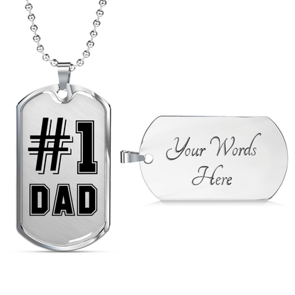 #1 Dad - Dog Tag - JustFamilyThings