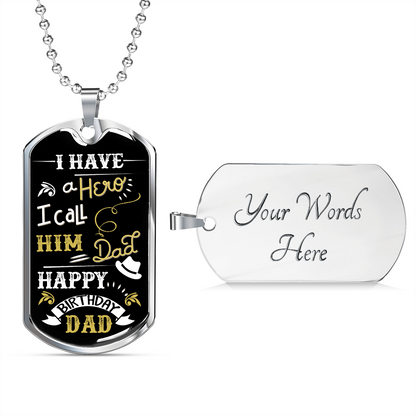 Birthday Gift for Father - Dog Tag - JustFamilyThings
