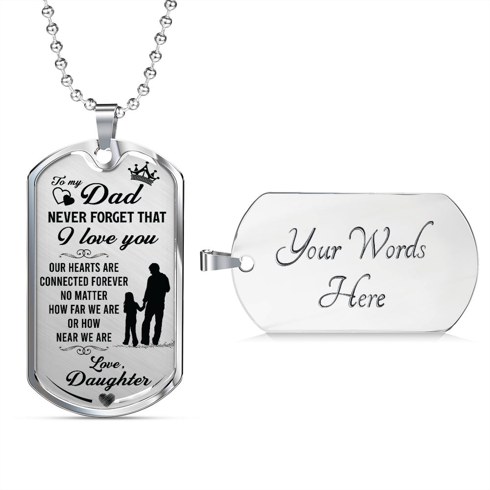 Father-Daughter - Dog Tag - JustFamilyThings