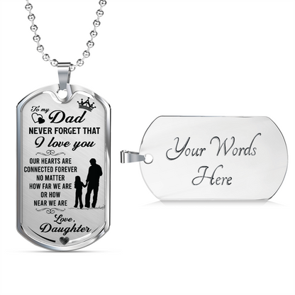 Father-Daughter - Dog Tag - JustFamilyThings