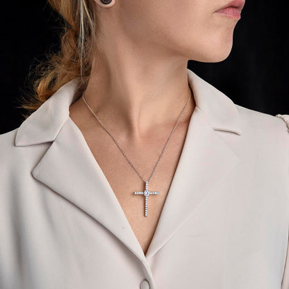 To My Beautiful Granddaughter - Cubic Zirconia Cross - JustFamilyThings