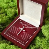 Load image into Gallery viewer, To My Beautiful Granddaughter - Cubic Zirconia Cross - JustFamilyThings
