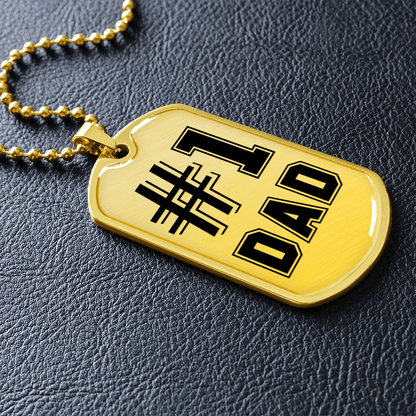 #1 Dad - Dog Tag - JustFamilyThings