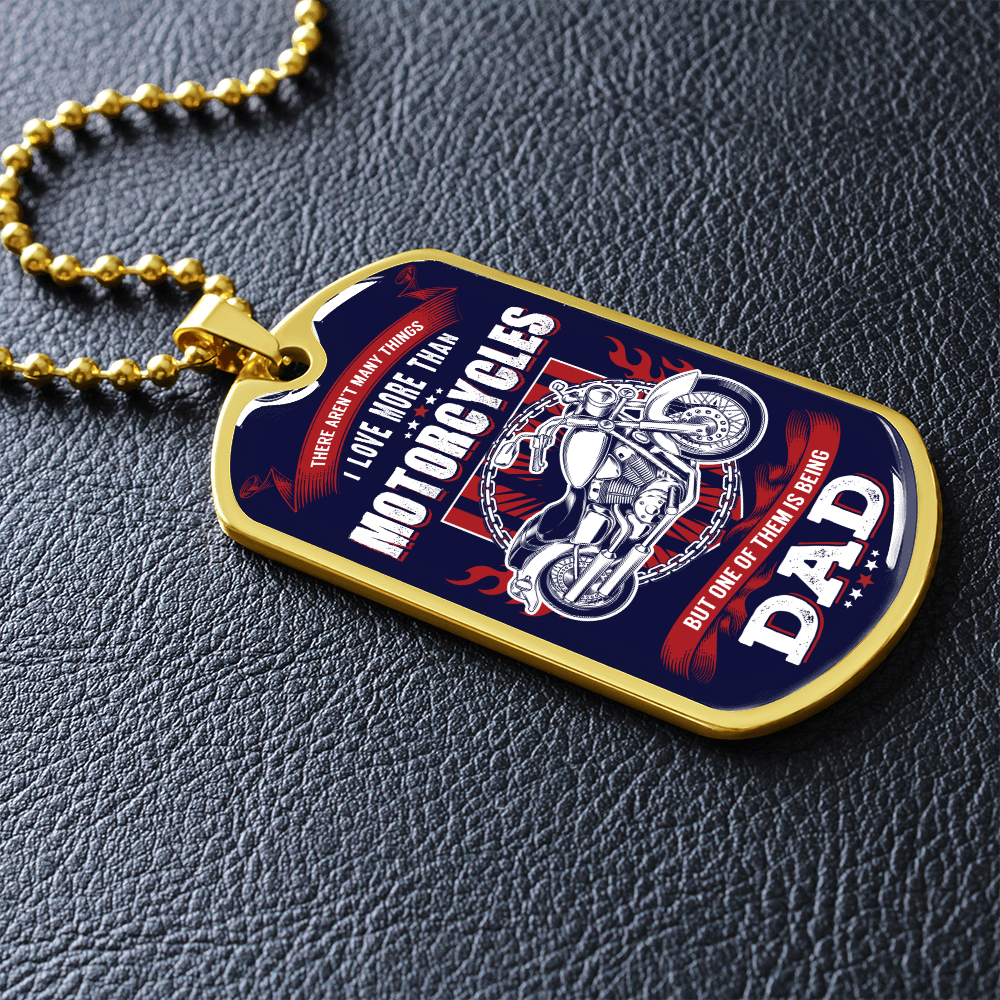 Motorcycles-DAD - Dog Tag - JustFamilyThings