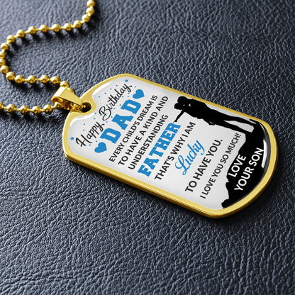 Son to Dad - Dog Tag - JustFamilyThings