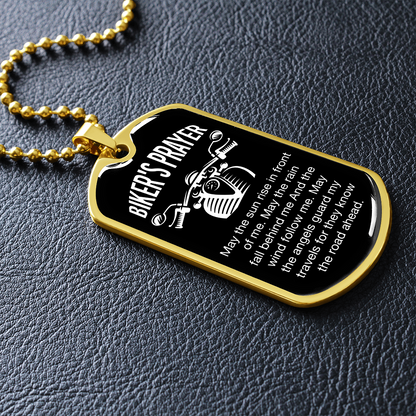 Biker's Prayer - Dog Tag - JustFamilyThings