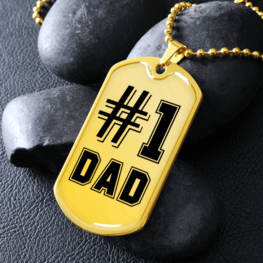 #1 Dad - Dog Tag - JustFamilyThings