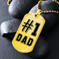 Load image into Gallery viewer, #1 Dad - Dog Tag - JustFamilyThings
