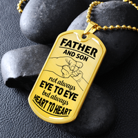 Load image into Gallery viewer, Father and son not always eye to eye - Dog Tag - JustFamilyThings
