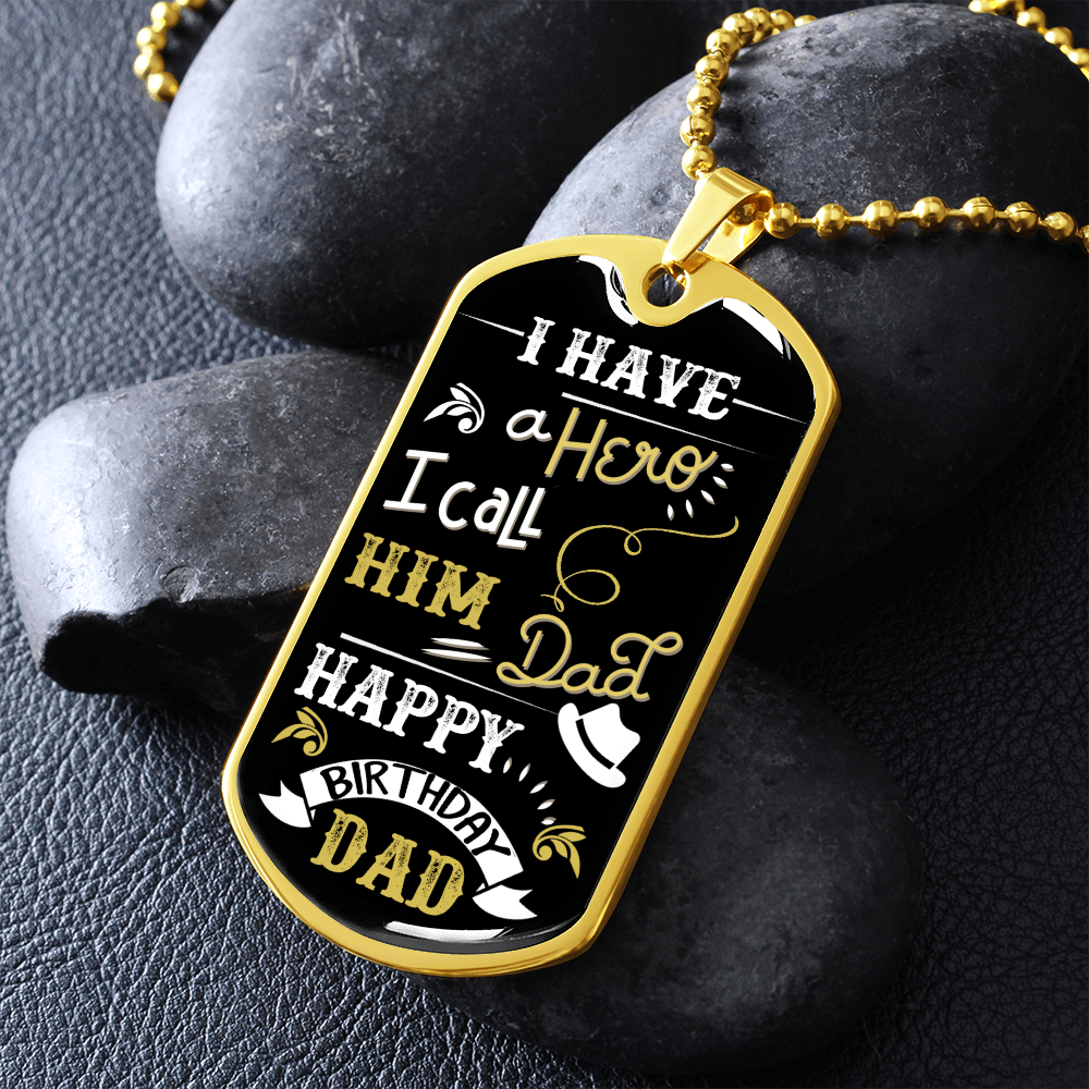 Birthday Gift for Father - Dog Tag - JustFamilyThings