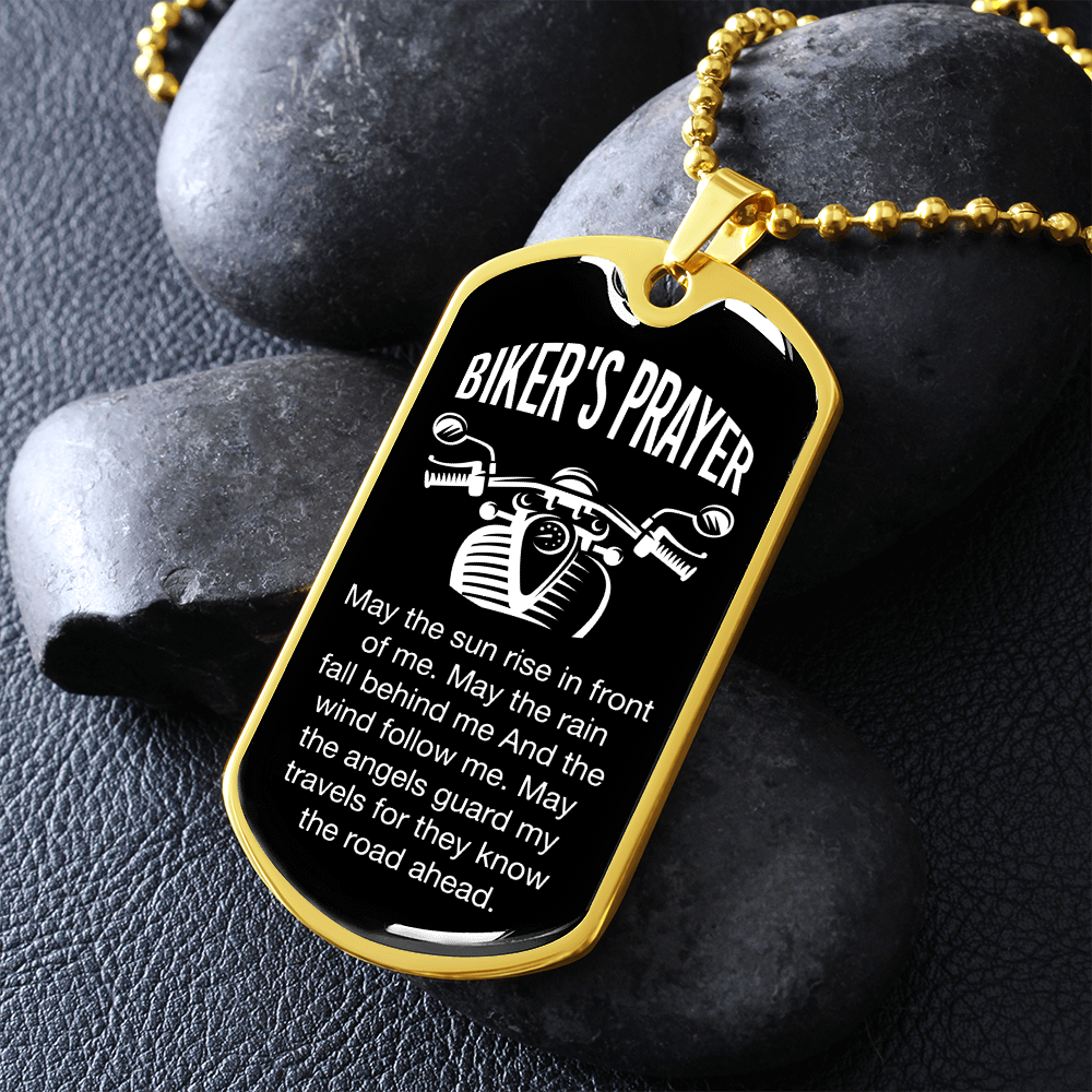 Biker's Prayer - Dog Tag - JustFamilyThings
