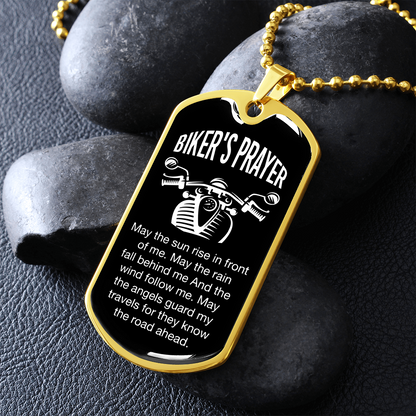 Biker's Prayer - Dog Tag - JustFamilyThings